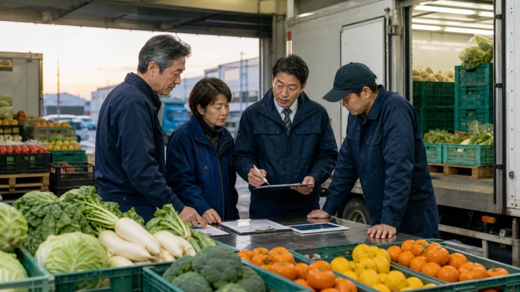 青果仲卸・食品流通会社M&Aの地域供給網と品質管理を確認する実務チーム